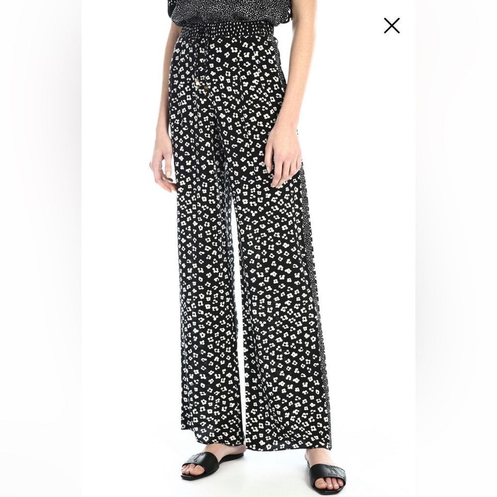 SOLD! on Ebay MaxMara label cut Made in Italy Silk Wide-leg joggers M 165/88A - Picture 3 of 12
